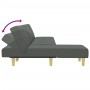 L-shaped sofa bed dark gray fabric 255x140x70 cm by vidaXL, Sofas - Ref: Foro24-3157236, Price: 363,74 €, Discount: %