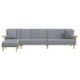 L-förmiges Schlafsofa aus hellgrauem Stoff, 279 x 140 x 70 cm von vidaXL, Sofas - Ref: Foro24-3157238, Preis: 411,96 €, Rabat...