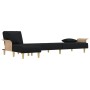 L-förmiges Schlafsofa aus schwarzem Stoff, 279 x 140 x 70 cm von vidaXL, Sofas - Ref: Foro24-3157240, Preis: 410,18 €, Rabatt: %