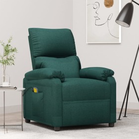 Sillón de masaje de tela verde oscuro de vidaXL, Sillones de masaje eléctricos - Ref: Foro24-342464, Precio: 273,99 €, Descue...