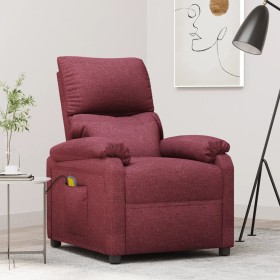 Sillón de masaje de tela rojo tinto de vidaXL, Sillones de masaje eléctricos - Ref: Foro24-342462, Precio: 201,99 €, Descuent...