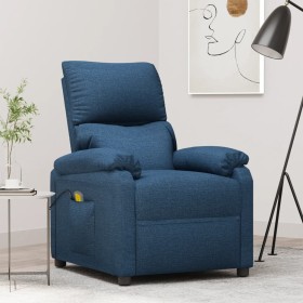 Sillón de masaje de tela azul de vidaXL, Sillones de masaje eléctricos - Ref: Foro24-348478, Precio: 250,99 €, Descuento: %