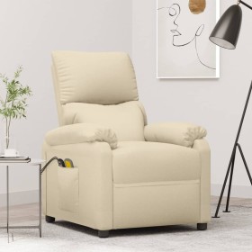 Sillón de masaje eléctrico tela color crema de vidaXL, Sillones de masaje eléctricos - Ref: Foro24-3073826, Precio: 272,99 €,...