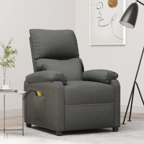 Sillón de masaje eléctrico tela gris oscuro de vidaXL, Sillones de masaje eléctricos - Ref: Foro24-3073828, Precio: 273,99 €,...