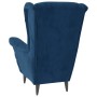 Sillón de terciopelo azul de vidaXL, Sillones - Ref: Foro24-324058, Precio: 225,33 €, Descuento: %