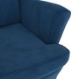 Sillón de terciopelo azul de vidaXL, Sillones - Ref: Foro24-324058, Precio: 225,33 €, Descuento: %