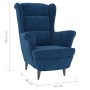 Sillón de terciopelo azul de vidaXL, Sillones - Ref: Foro24-324058, Precio: 225,33 €, Descuento: %