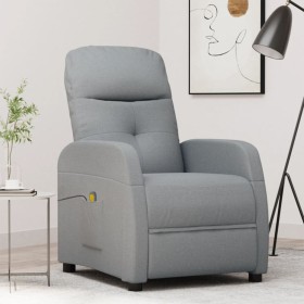 Sillón de masaje tela gris claro de vidaXL, Sillones de masaje eléctricos - Ref: Foro24-289826, Precio: 169,99 €, Descuento: %