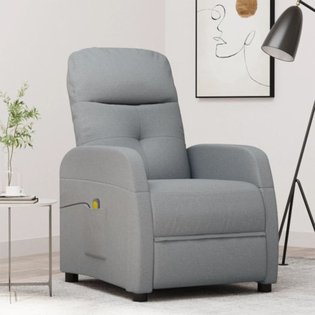 Sillón de masaje tela gris claro de vidaXL, Sillones de masaje eléctricos - Ref: Foro24-289826, Precio: 169,52 €, Descuento: %