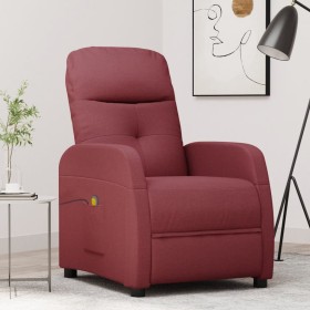 Sillón de masaje de tela rojo tinto de vidaXL, Sillones de masaje eléctricos - Ref: Foro24-289829, Precio: 154,88 €, Descuent...