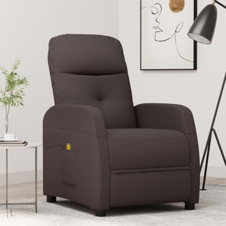 Sillón de masaje eléctrico tela marrón oscuro de vidaXL, Sillones de masaje eléctricos - Ref: Foro24-289831, Precio: 221,12 €...