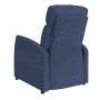 Sillón reclinable de tela azul de vidaXL, Sillones - Ref: Foro24-341697, Precio: 220,63 €, Descuento: %