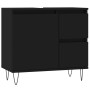 Armario de baño madera contrachapada negro 65x33x60 cm de vidaXL, Tocadores de baño - Ref: Foro24-831605, Precio: 57,39 €, De...