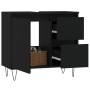 Armario de baño madera contrachapada negro 65x33x60 cm de vidaXL, Tocadores de baño - Ref: Foro24-831605, Precio: 57,39 €, De...