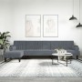 L-förmiges Schlafsofa aus dunkelgrauem Samt, 260 x 140 x 70 cm von vidaXL, Sofas - Ref: Foro24-3157243, Preis: 385,26 €, Raba...