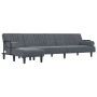 L-förmiges Schlafsofa aus dunkelgrauem Samt, 260 x 140 x 70 cm von vidaXL, Sofas - Ref: Foro24-3157243, Preis: 385,26 €, Raba...