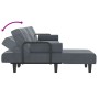 L-förmiges Schlafsofa aus dunkelgrauem Samt, 260 x 140 x 70 cm von vidaXL, Sofas - Ref: Foro24-3157243, Preis: 385,26 €, Raba...