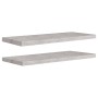 Floating wall shelf 2 pcs MDF concrete gray 80x23.5x3.8 cm by vidaXL, Shelves and shelves - Ref: Foro24-326601, Price: 31,19 ...