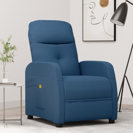 Sillón de masaje de tela azul de vidaXL, Sillones de masaje eléctricos - Ref: Foro24-348383, Precio: 226,34 €, Descuento: %