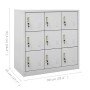 Light gray steel locker cabinet 90x45x92.5 cm by vidaXL, Lockers and storage cabinets - Ref: Foro24-336440, Price: 233,35 €, ...