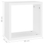 Cube wall shelves 6 units white 30x15x30 cm by vidaXL, Shelves and shelves - Ref: Foro24-807000, Price: 51,88 €, Discount: %