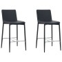 High table and bar stools set 5 pieces black synthetic leather by vidaXL, Furniture sets for kitchens and dining rooms - Ref:...