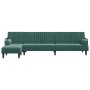 Sofá cama en forma de L terciopelo verde oscuro 260x140x70 cm de vidaXL, Sofás - Ref: Foro24-3157244, Precio: 375,99 €, Descu...