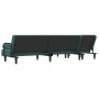 Sofá cama en forma de L terciopelo verde oscuro 260x140x70 cm de vidaXL, Sofás - Ref: Foro24-3157244, Precio: 375,99 €, Descu...