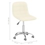 Silla de oficina giratoria de tela color crema de vidaXL, Sillas de oficina - Ref: Foro24-3086740, Precio: 76,99 €, Descuento: %