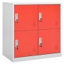 Locker cabinets 5 units of gray and red steel 90x45x92.5 cm by vidaXL, Lockers and storage cabinets - Ref: Foro24-3095229, Pr...