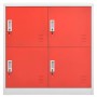 Locker cabinets 5 units of gray and red steel 90x45x92.5 cm by vidaXL, Lockers and storage cabinets - Ref: Foro24-3095229, Pr...