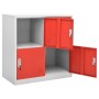 Locker cabinets 5 units of gray and red steel 90x45x92.5 cm by vidaXL, Lockers and storage cabinets - Ref: Foro24-3095229, Pr...