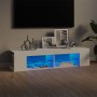 Mueble de TV con luces LED blanco 135x39x30 cm de vidaXL, Muebles TV - Ref: Foro24-804229, Precio: 59,08 €, Descuento: %