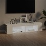 Mueble de TV con luces LED blanco 135x39x30 cm de vidaXL, Muebles TV - Ref: Foro24-804229, Precio: 61,82 €, Descuento: %