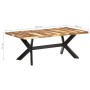 Solid wood dining table with honey finish 200x100x75 cm by vidaXL, Kitchen and dining tables - Ref: Foro24-321549, Price: 465...