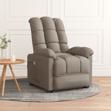 Taupe gray fabric reclining massage chair by vidaXL, Electric massage chairs - Ref: Foro24-289814, Price: 210,99 €, Discount: %