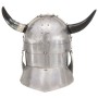 Casco vikingo fantasía LARP acero plateado de vidaXL, Armas coleccionables - Ref: Foro24-286205, Precio: 69,82 €, Descuento: %