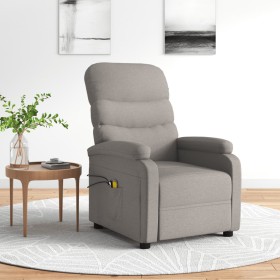 Elektrischer Massagesessel aus taupegrauem Stoff von vidaXL, Elektrische Massagesessel - Ref: Foro24-3073702, Preis: 249,99 €...