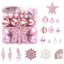 Juego de adornos de Navidad de 65 piezas rosa/rojo/blanco de vidaXL, Adornos festivos - Ref: Foro24-330087, Precio: 40,99 €, ...