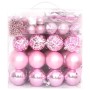 65-teiliges Weihnachtsornament-Set in Rosa/Rot/Weiß von vidaXL, Festliche Dekorationen - Ref: Foro24-330087, Preis: 40,99 €, ...