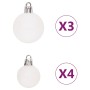 65-teiliges Weihnachtsornament-Set in Rosa/Rot/Weiß von vidaXL, Festliche Dekorationen - Ref: Foro24-330087, Preis: 40,99 €, ...