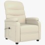 Sillón reclinable eléctrico de cuero sintético crema de vidaXL, Sillones - Ref: Foro24-3073671, Precio: 219,46 €, Descuento: %