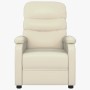 Sillón reclinable eléctrico de cuero sintético crema de vidaXL, Sillones - Ref: Foro24-3073671, Precio: 219,46 €, Descuento: %