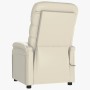 Sillón reclinable eléctrico de cuero sintético crema de vidaXL, Sillones - Ref: Foro24-3073671, Precio: 219,46 €, Descuento: %