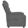 Sillón reclinable eléctrico de cuero sintético gris de vidaXL, Sillones - Ref: Foro24-3073673, Precio: 208,63 €, Descuento: %