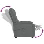 Sillón reclinable eléctrico de cuero sintético gris de vidaXL, Sillones - Ref: Foro24-3073673, Precio: 208,63 €, Descuento: %