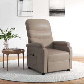 Sillón eléctrico reclinable de piel sintética cappuccino de vidaXL, Sillones - Ref: Foro24-3073676, Precio: 230,99 €, Descuen...