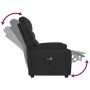 Sillón de masaje reclinable eléctrico de cuero sintético negro de vidaXL, Sillones de masaje eléctricos - Ref: Foro24-3073677...