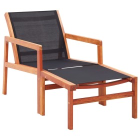 Garden chair with eucalyptus wood and textilene footrest by vidaXL, Garden chairs - Ref: Foro24-48702, Price: 132,99 €, Disco...