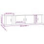 Set de muebles para TV 3 pzas madera contrachapada gris Sonoma | Foro24 | Onlineshop
